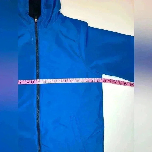 Reebok Men’s  Play Dry Full-Zip Track Hooded Jacket Blue 100% Polyester Size- M - Picture 6 of 9